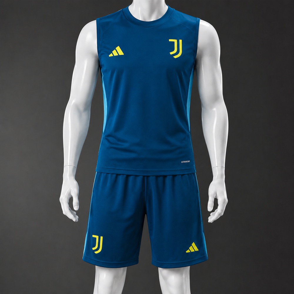 Juventus 25/26 Deep Blue Yellow Training Vest kit