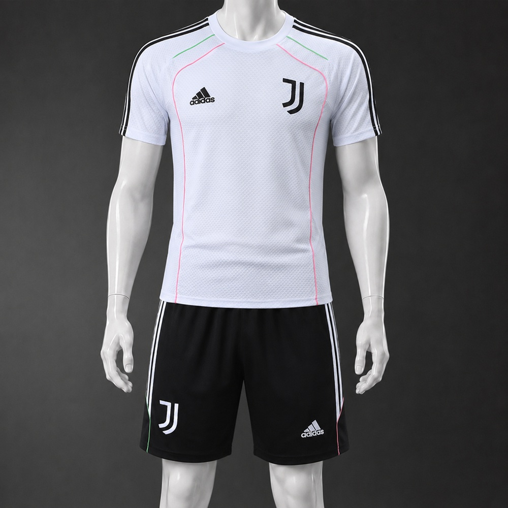Juventus 25/26 White Black Short Sleeve Short Set1