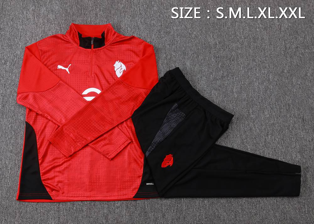 AC Milan 25/26 Red Black Half Zip Tracksuit Foto 2