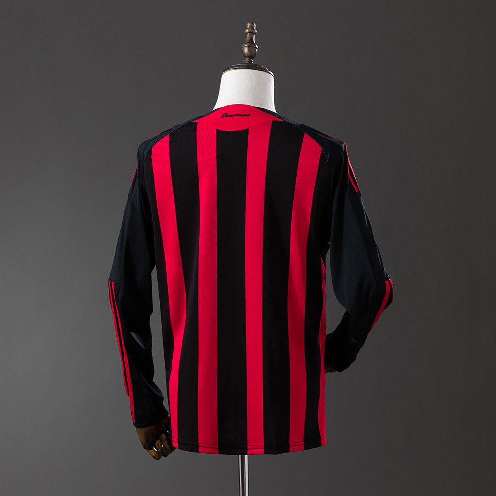 AC Milan 08/09 Home Long Sleeve Retro Jersey Foto 2