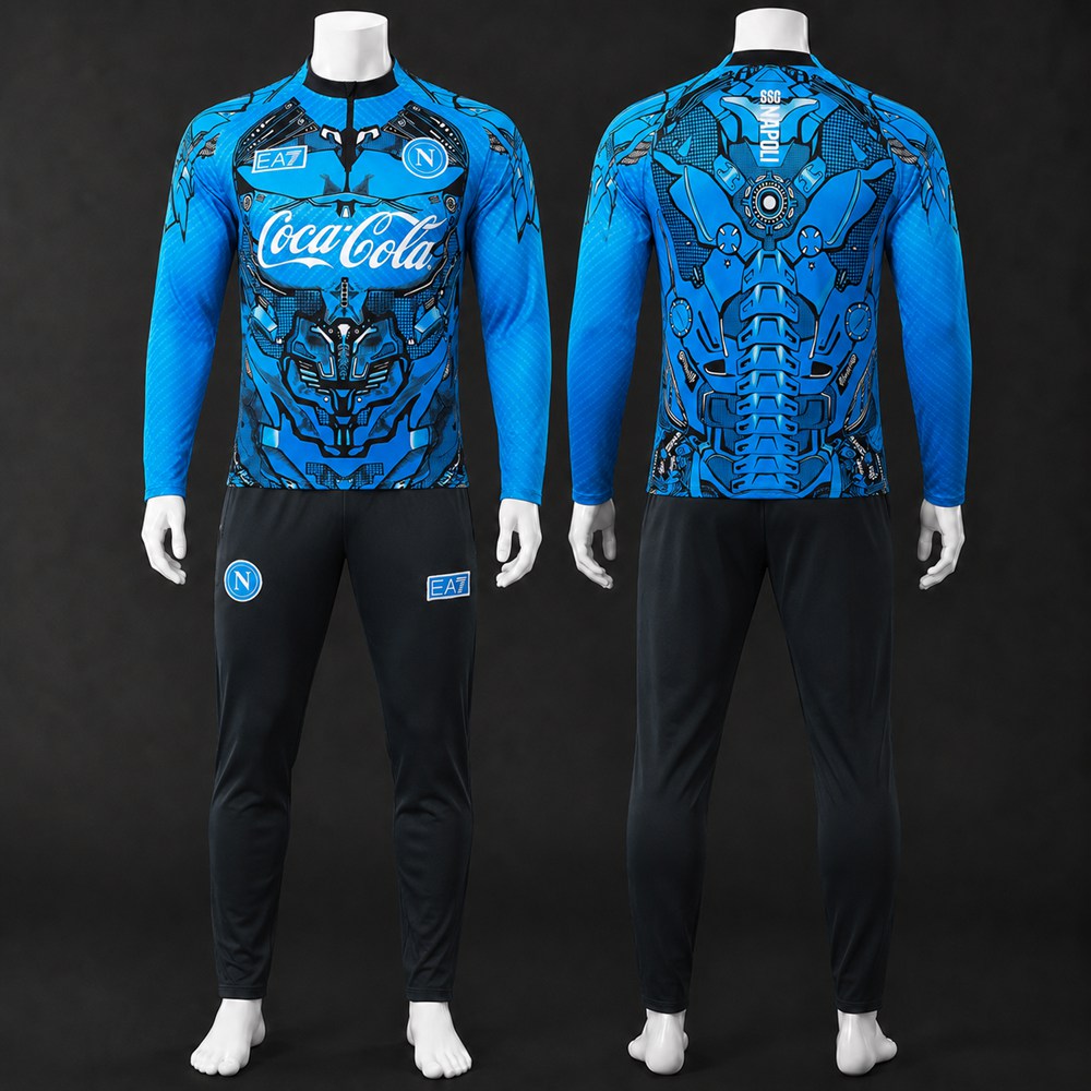 Napoli 25/26 Blue Black Half Zip Tracksuit