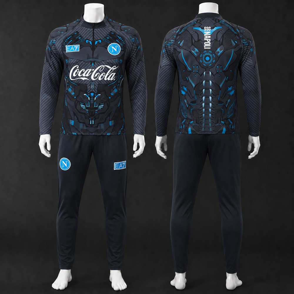 Napoli 25/26 Black Blue Half Zip Tracksuit