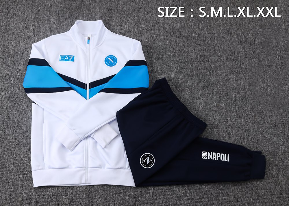 Napoli 25/26 White Blue Training Jacket Kit Set Foto 2