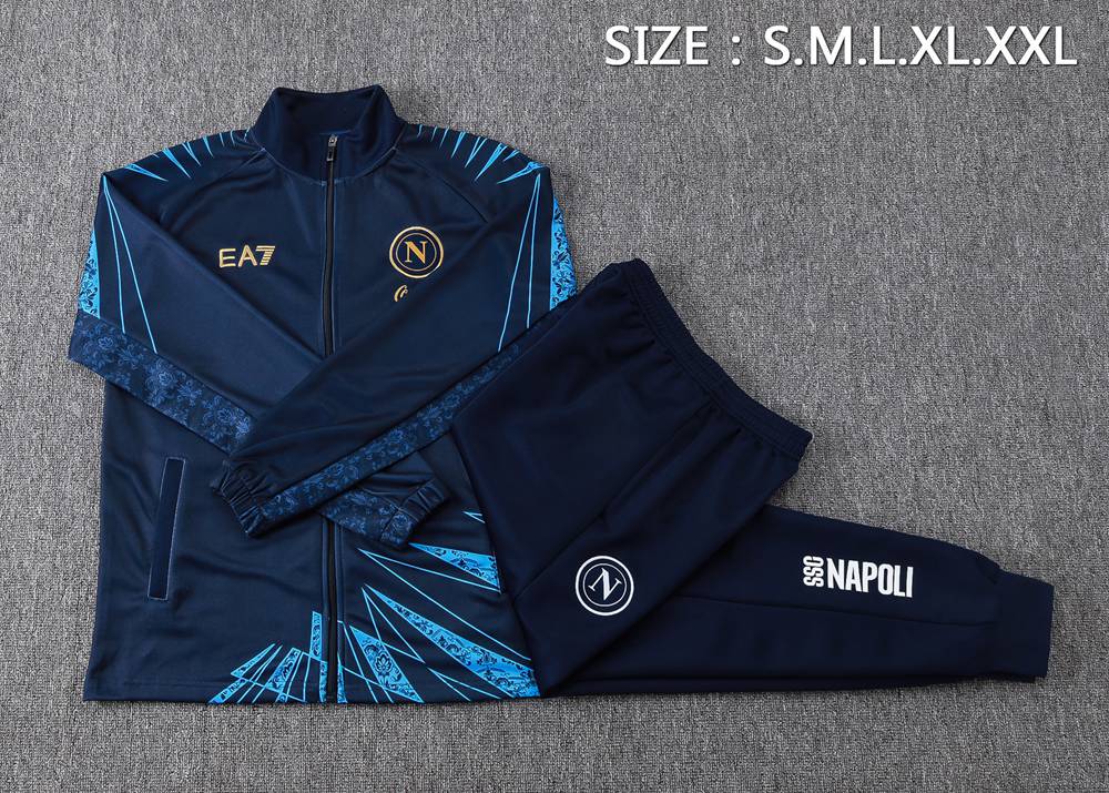 Napoli 25/26 Navy Blue Zip Training Jacket Kit Foto 2