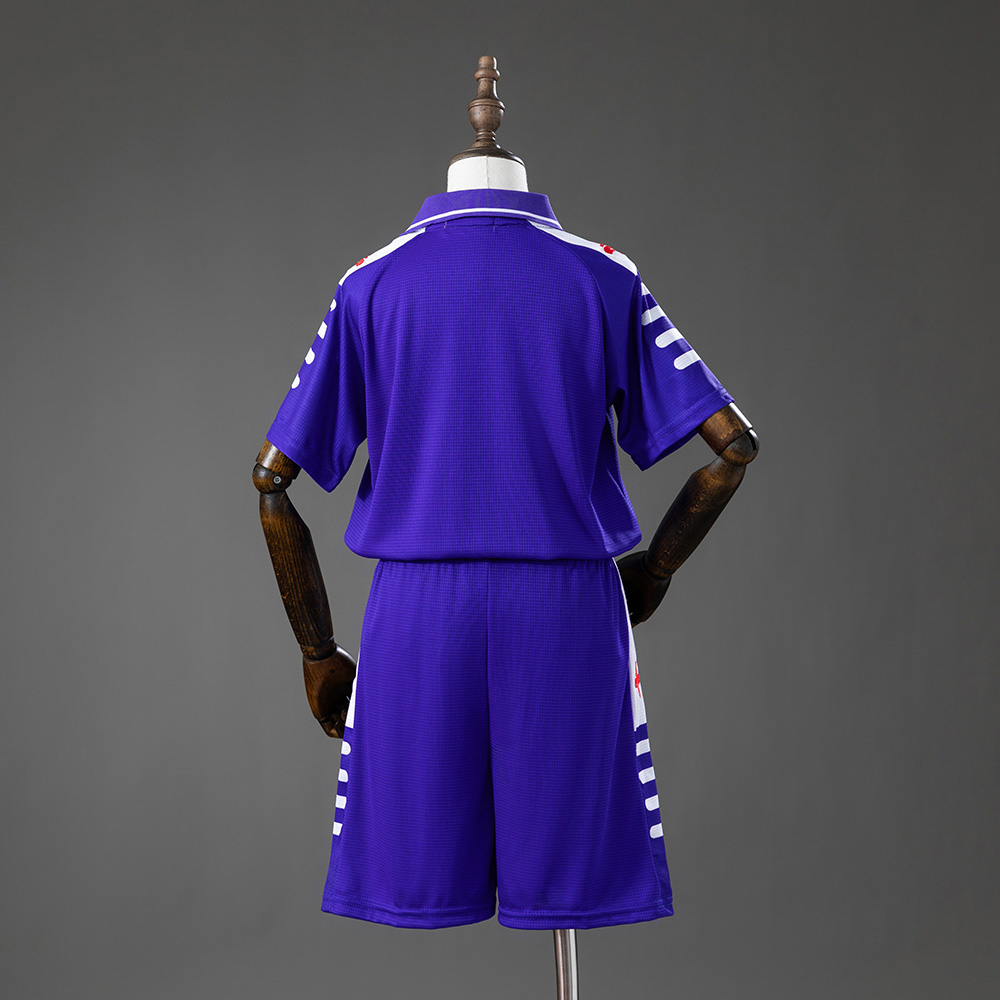 Fiorentina 98/99 Home Retro Kids Kit Jersey Foto 2