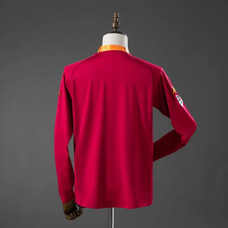 Roma 00/01 Home Long Sleeve Retro Jersey Foto 2