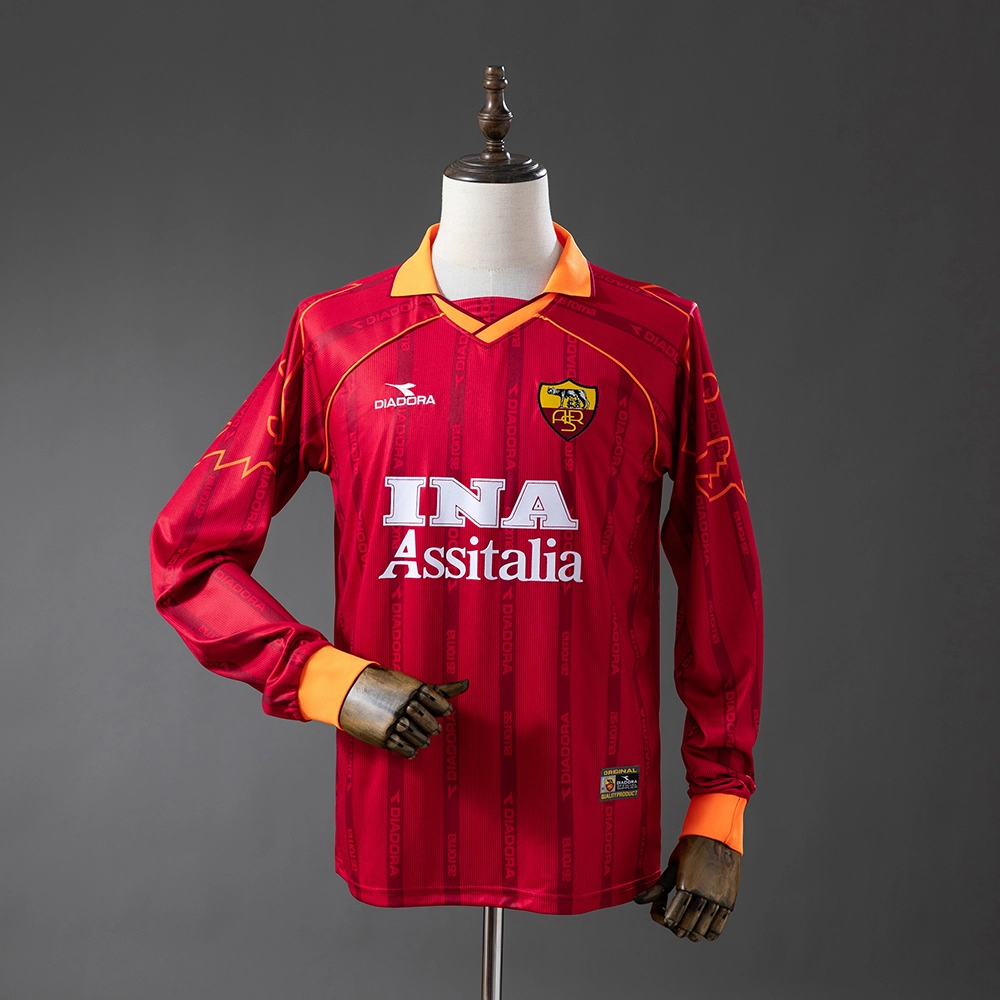 Roma 99/00 Home Long Sleeve Retro Jersey