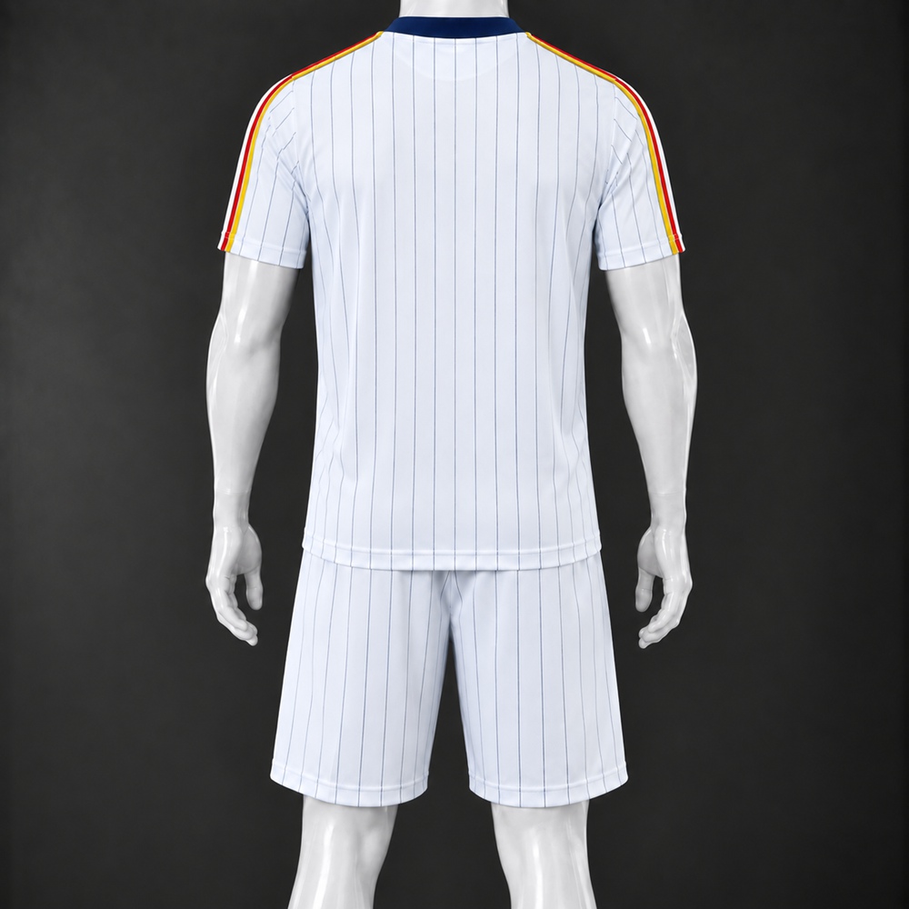 Roma 26/27 White Yellow Short-Sleeve Shorts Set Foto 2