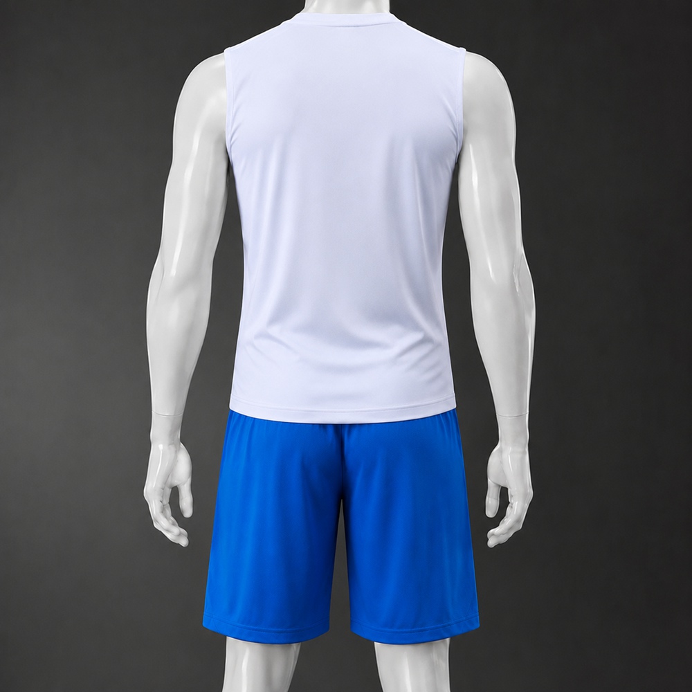 Real Madrid 25/26 White Blue Training Vest kit Foto 2