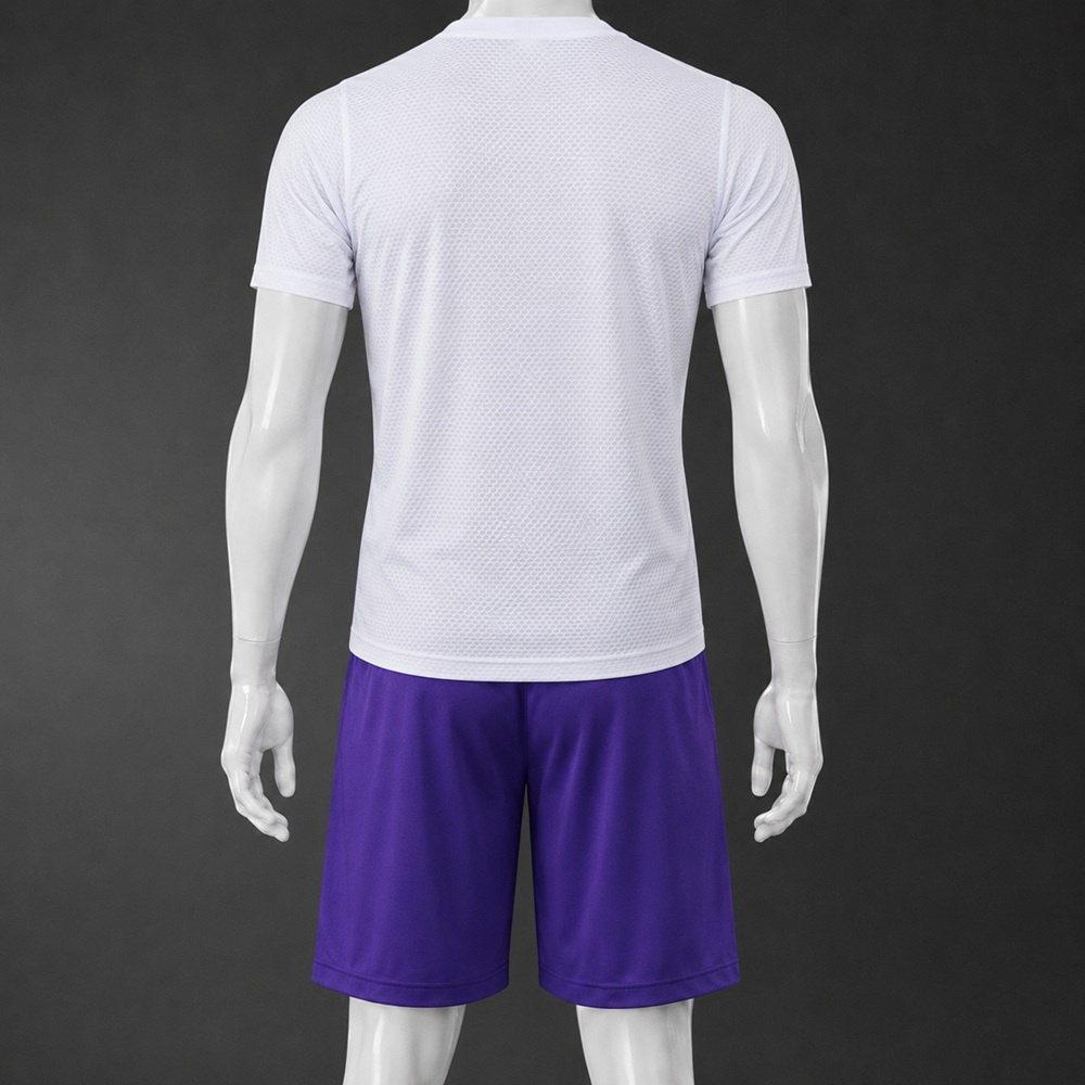 Real Madrid 25/26 White Purple Short Sleeve Short Set Foto 2