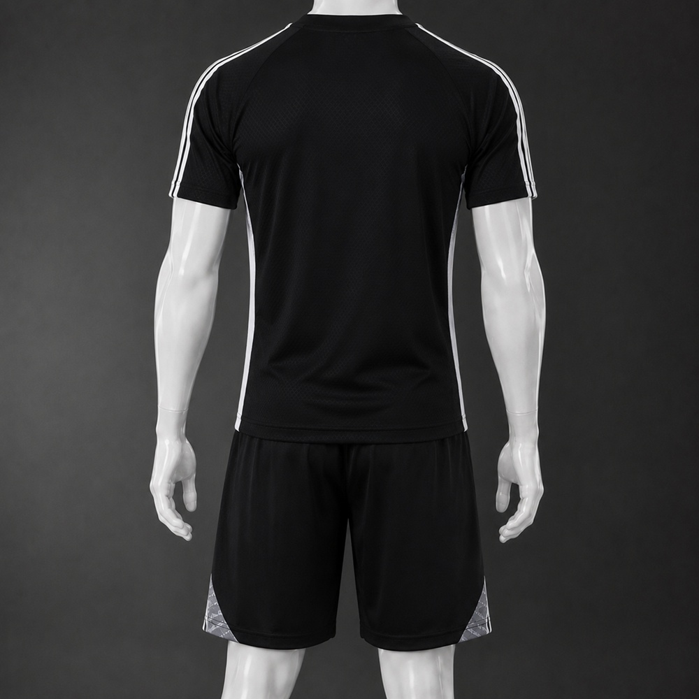 Real Madrid 25/26 Black White Short Sleeve Short Set Foto 2