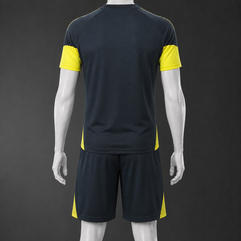Real Madrid 25/26 Black Yellow Short Sleeve Short Set Foto 2