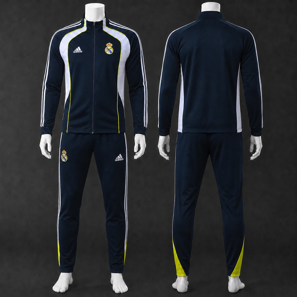 Real Madrid 25/26 Navy White Yellow Jacket Kit