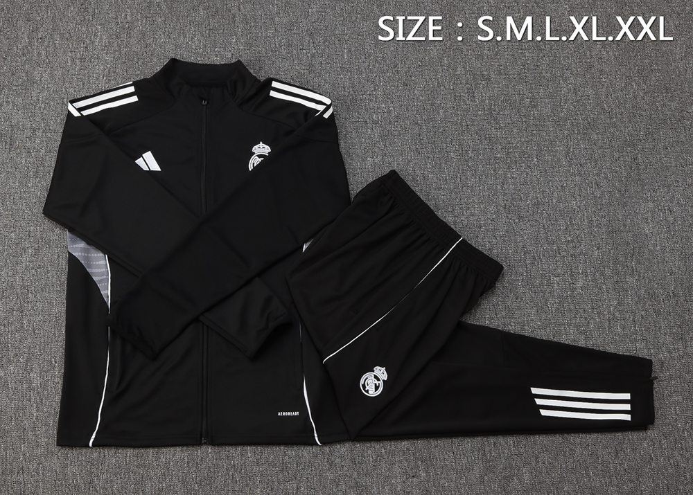 Real Madrid 25/26 Black Jacket Kit Foto 2