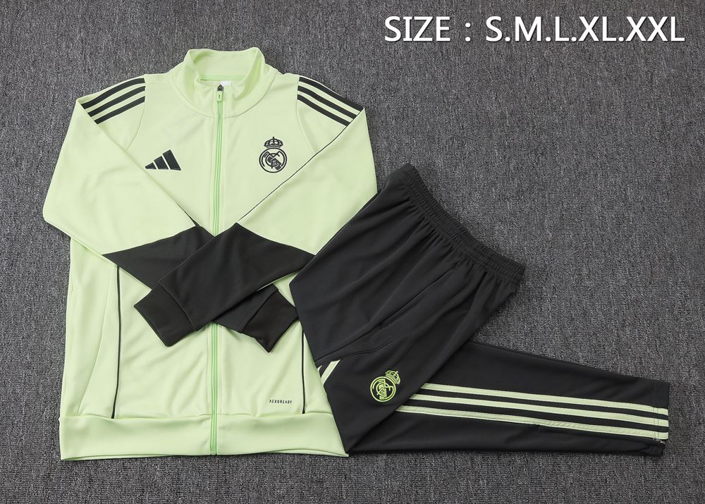 Real Madrid 25/26 Light Green Football Jacket Kit Set Foto 2