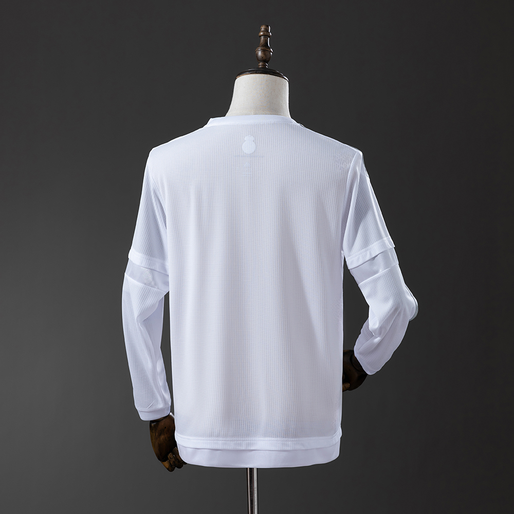 Real Madrid 15/16 Home Long Sleeve Retro Jersey Foto 2