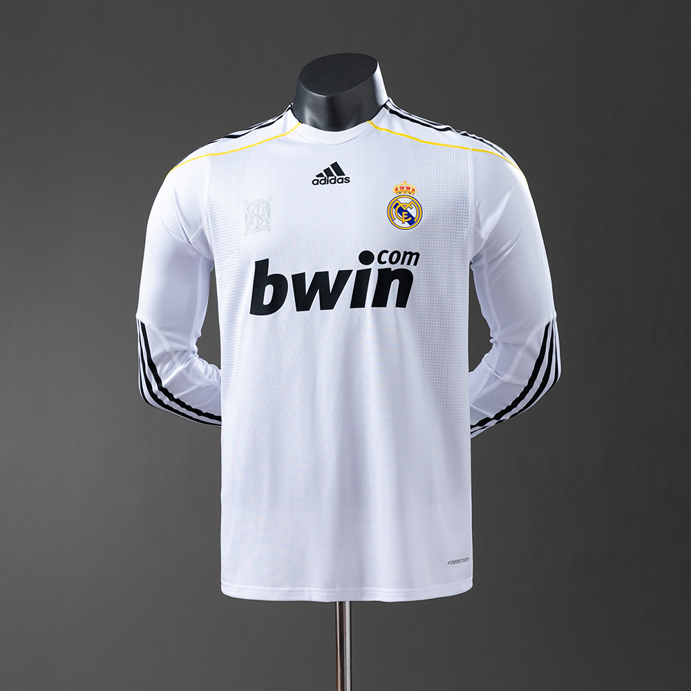 Real Madrid 09/10 Home Long Sleeve Player Version Retro Jersey