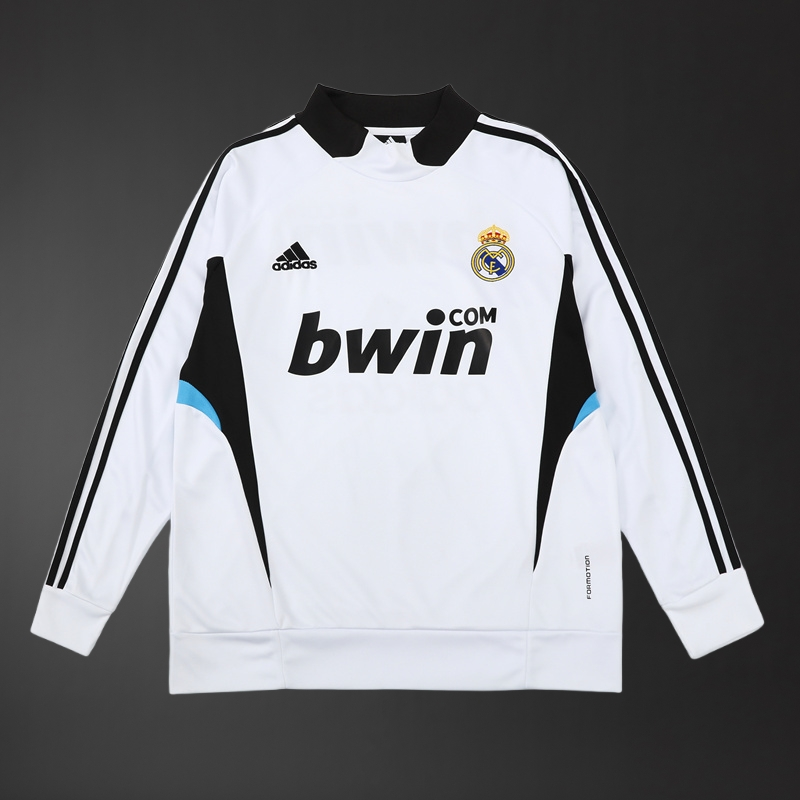 Real Madrid 08/09 Adult Retro White Training Tracksuits Foto 2