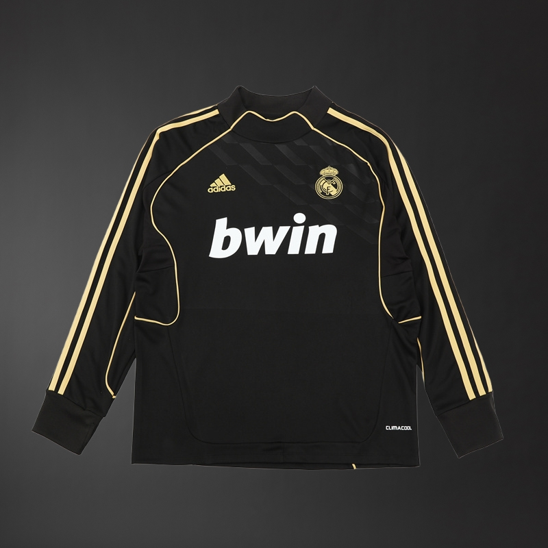 Real Madrid 11/12 Adult Retro Black Training Tracksuits Foto 2