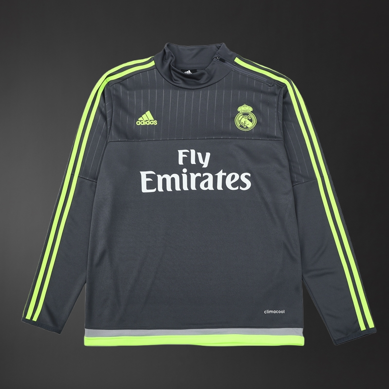 Real Madrid 15/16 Adult Retro Grey Training Tracksuits Foto 2