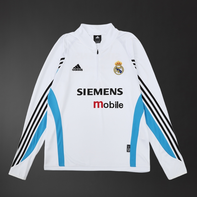 Real Madrid 03/04 Adult Retro White Training Tracksuits Foto 2