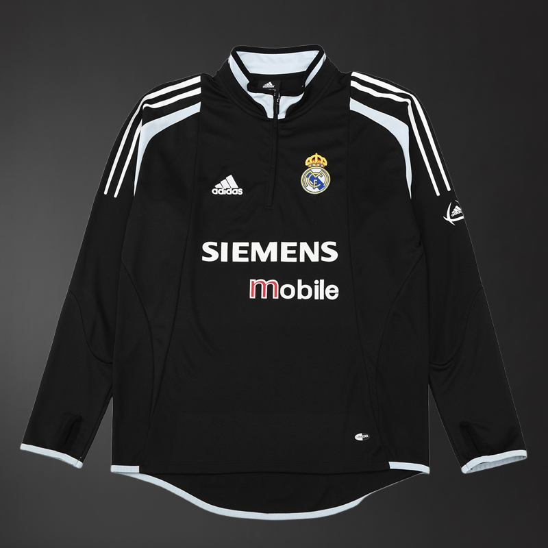 Real Madrid 04/05 Adult Retro Black Training Tracksuits Foto 2