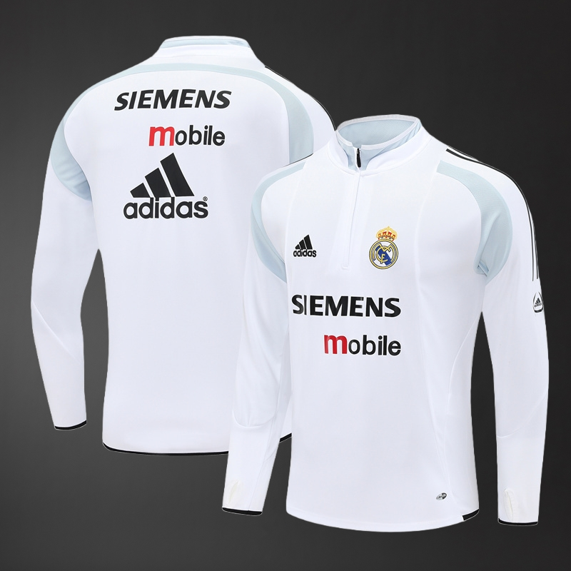 Real Madrid 04/05 Adult Retro White Training Tracksuits