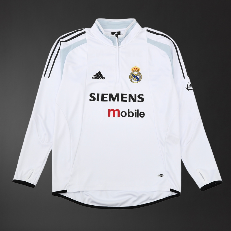 Real Madrid 04/05 Adult Retro White Training Tracksuits Foto 2