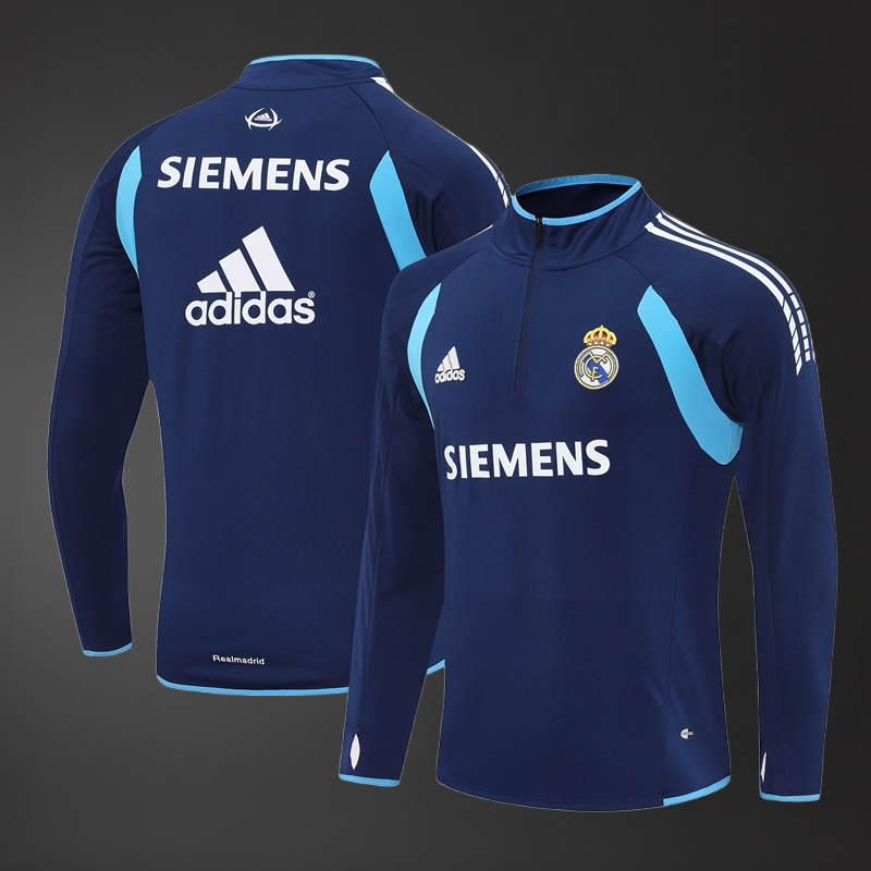 Real Madrid 05/06 Adult Retro Royal Blue Training Tracksuits