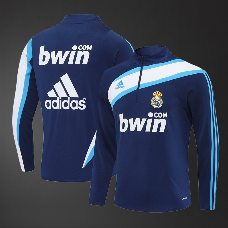 Real Madrid 09/10 Adult Retro Blue Training Tracksuits