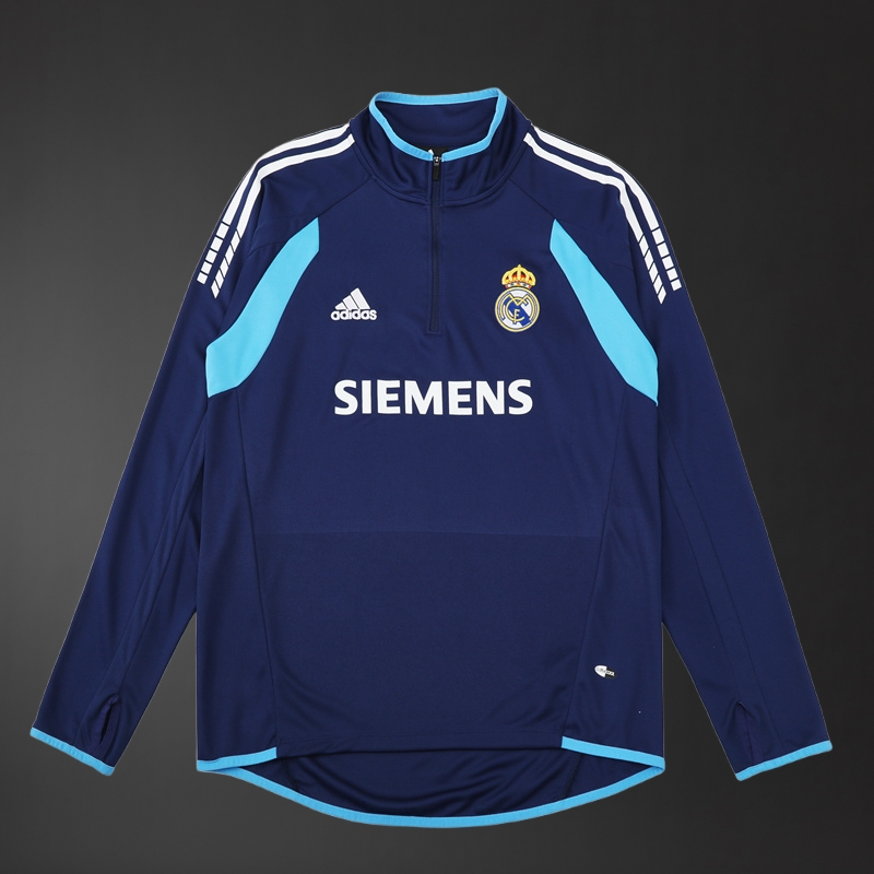 Real Madrid 05/06 Adult Retro Royal Blue Training Tracksuits Foto 2