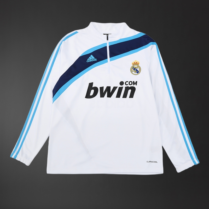 Real Madrid 09/10 Adult Retro White Training Tracksuits Foto 2