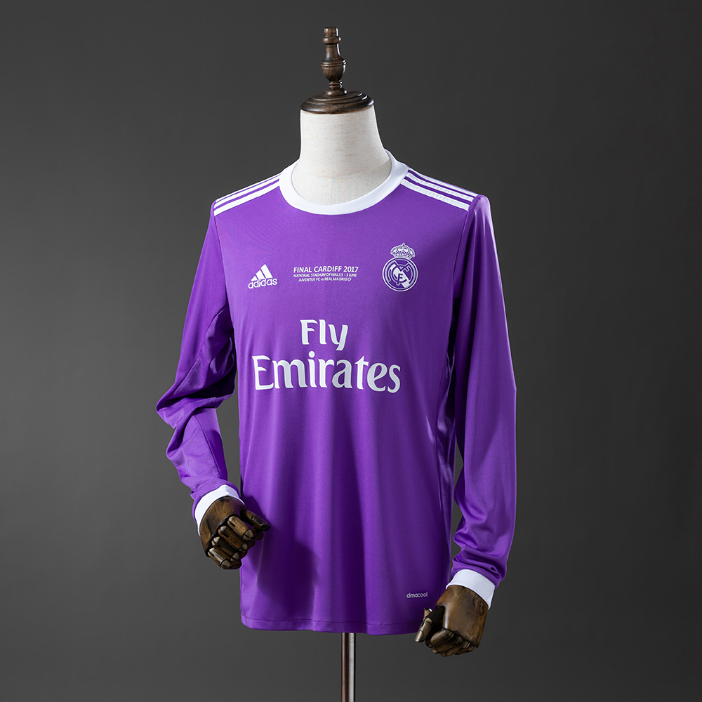 Real Madrid 16/17 Away Long Sleeve Retro Jersey