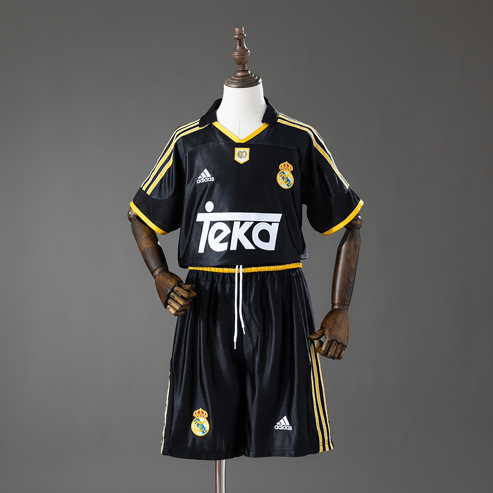 Real Madrid 99/01 Away Retro Kids Kit Jersey