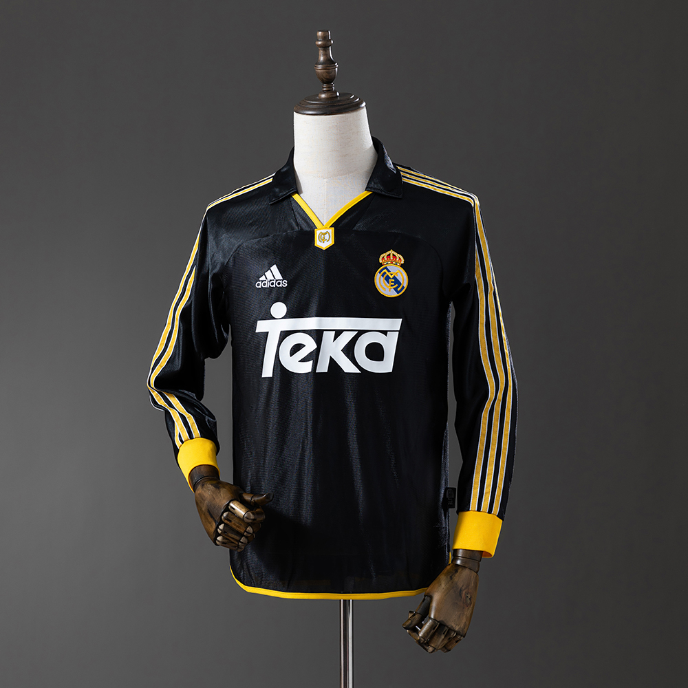 Real Madrid 99/01 Away Long Sleeve Retro Jersey