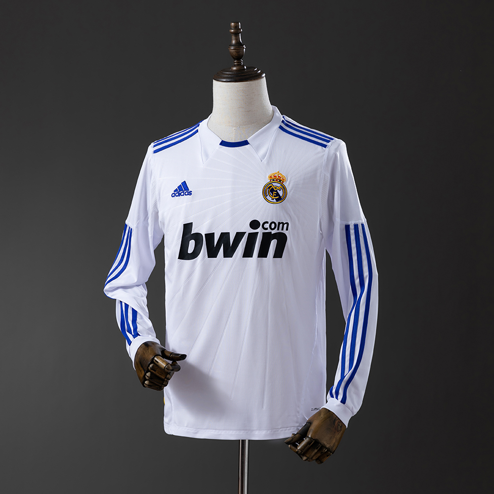 Real Madrid 10/11 Home Long Sleeve Retro Jersey