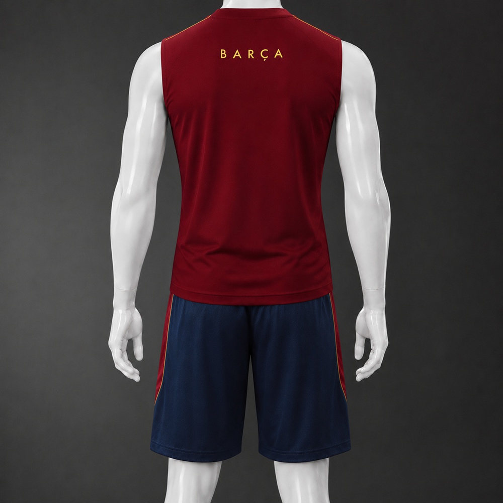 Barcelona 26/27 Burgundy Navy Training Vest kit Foto 2