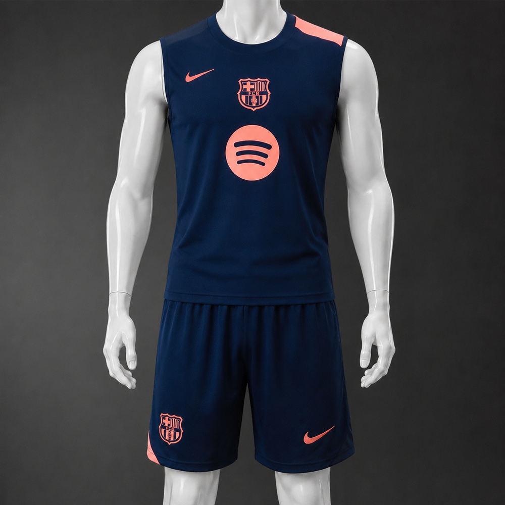 Barcelona 25/26 Navy Pink Training Vest kit