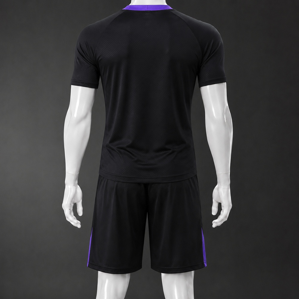 Barcelona 25/26 Black Purple Short Sleeve Short Set1 Foto 2