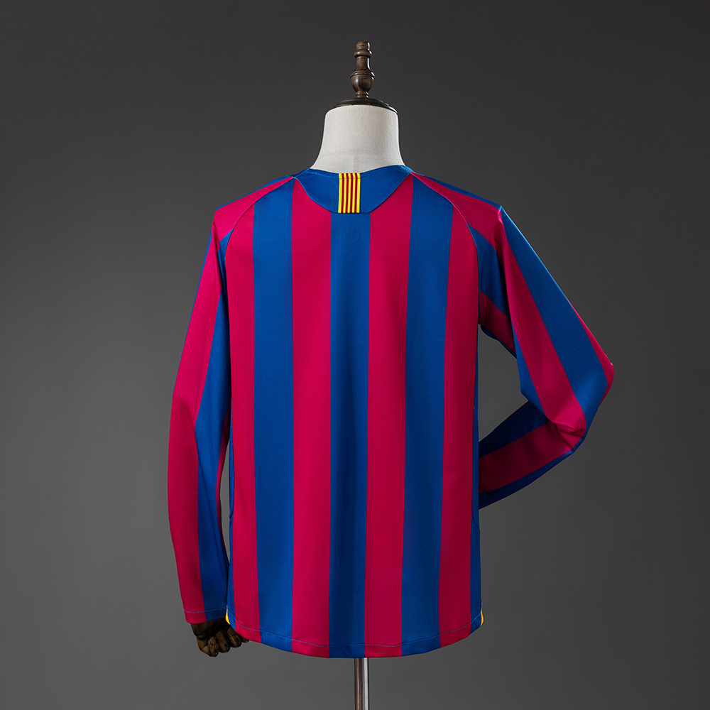 Barcelona 05/06 Home Long Sleeve Retro Jersey Foto 2