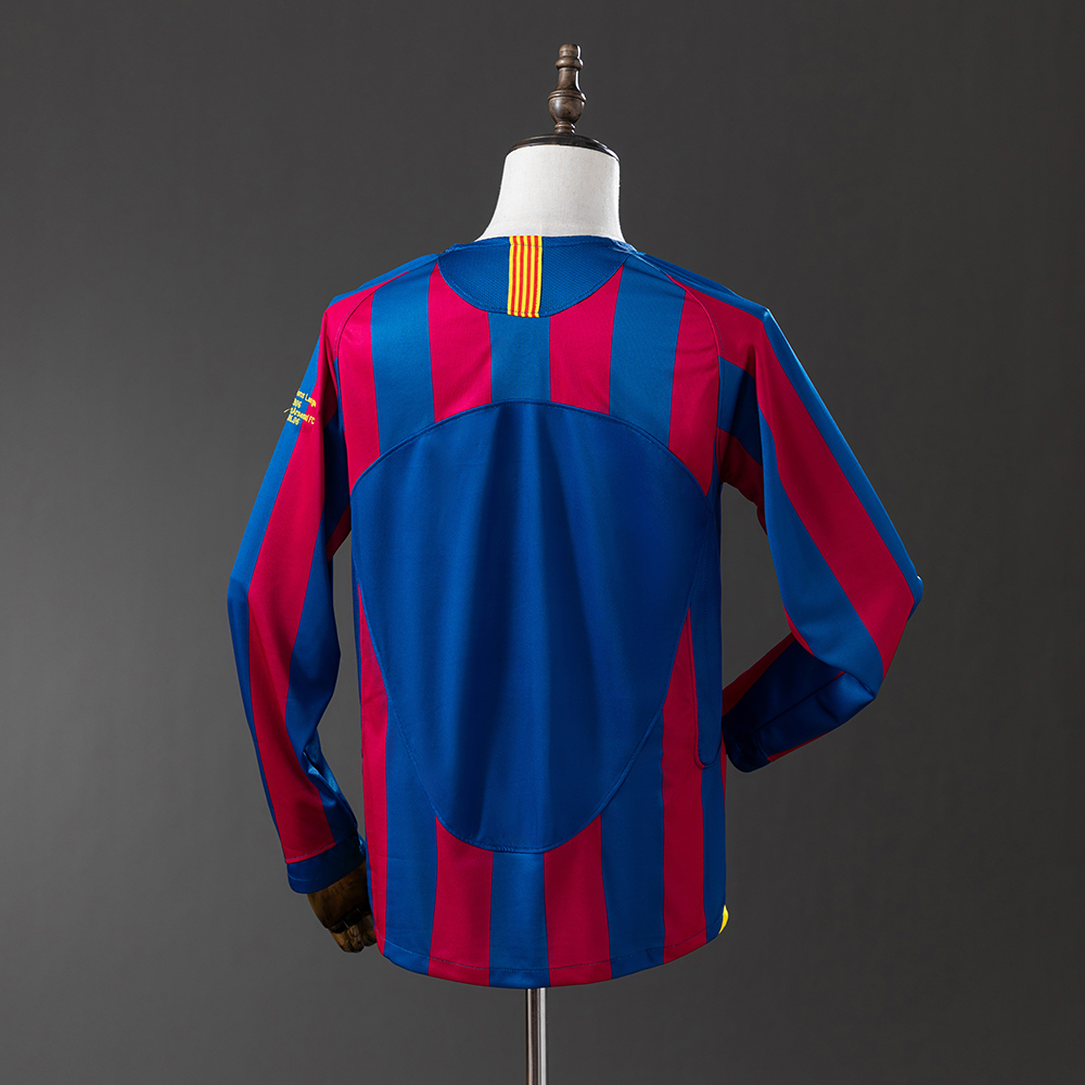 Barcelona 05/06 (UEFA Champions League) Home Long Sleeve Retro Jersey Foto 2