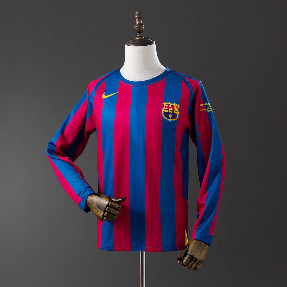 Barcelona 05/06 (UEFA Champions League) Home Long Sleeve Retro Jersey