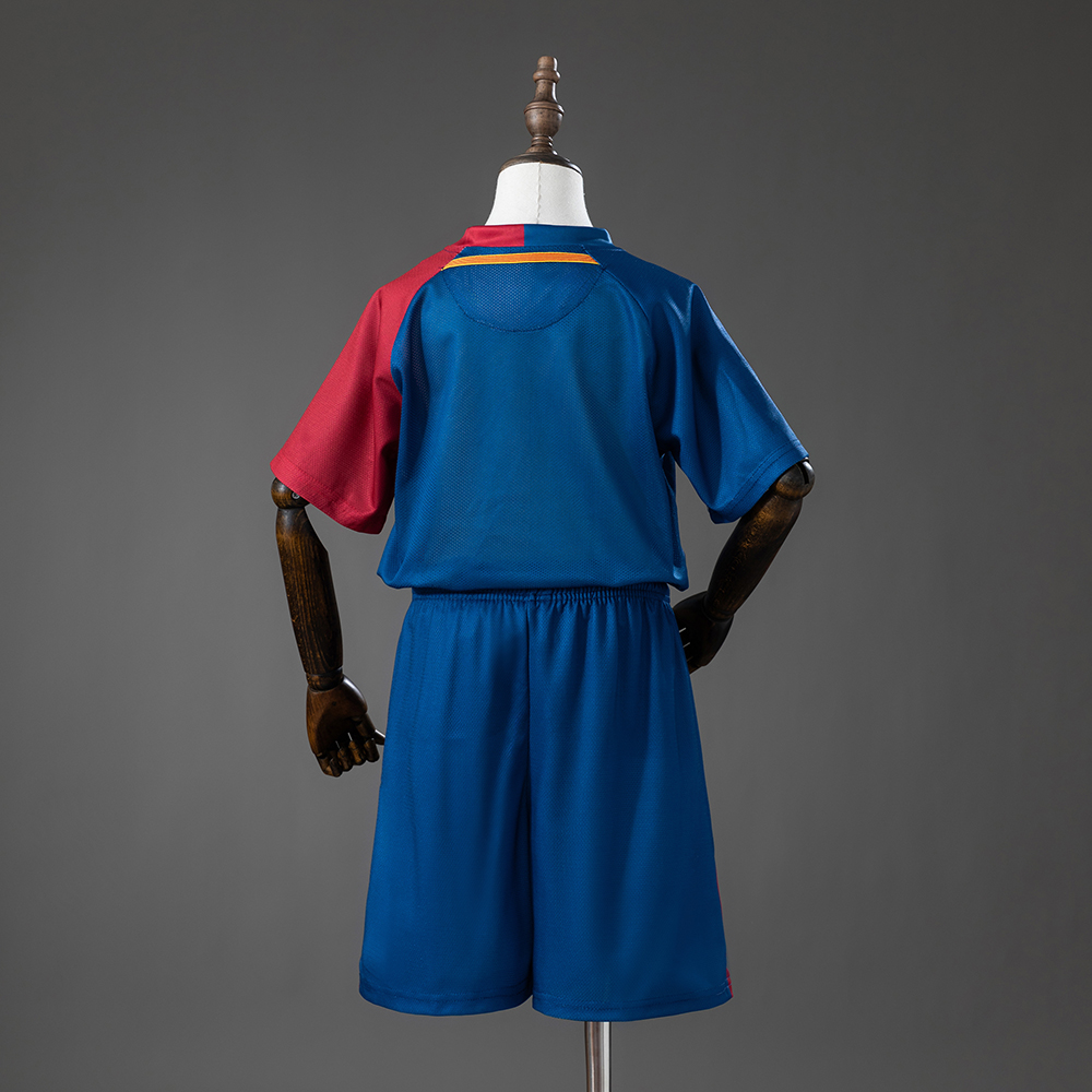 Barcelona 08/09 Home Retro Kids Kit Jersey Foto 2
