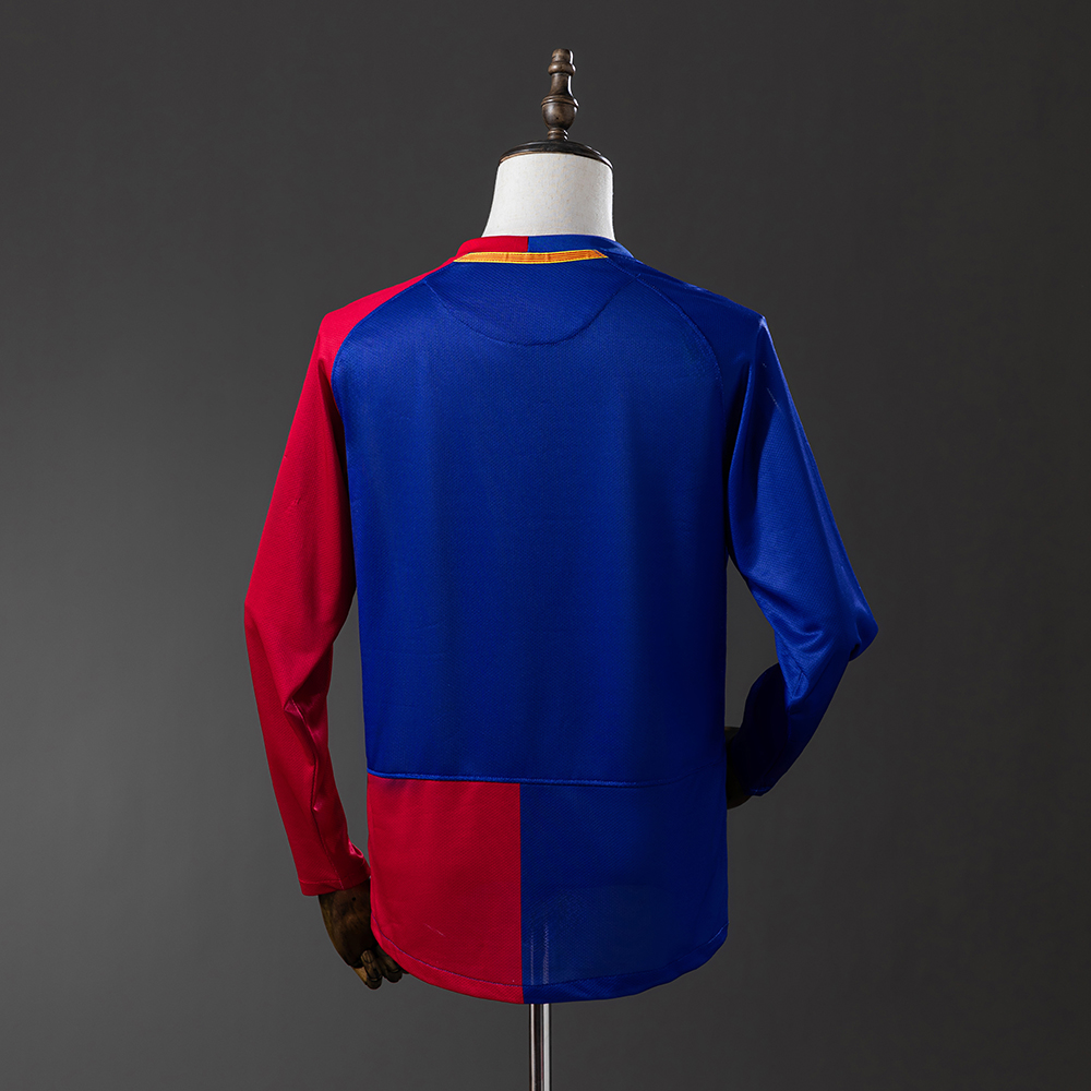 Barcelona 08/09 Home Long Sleeve Retro Jersey Foto 2