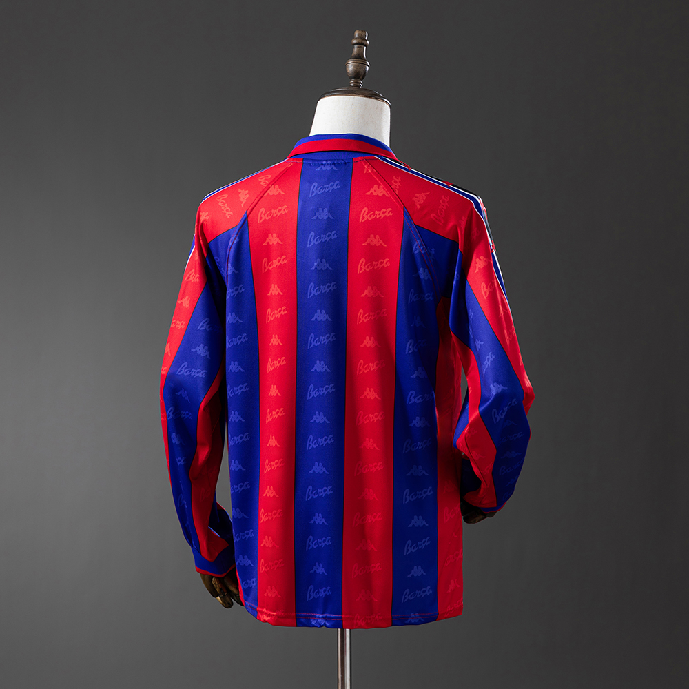 Barcelona 95/97 Home Long Sleeve Retro Jersey Foto 2