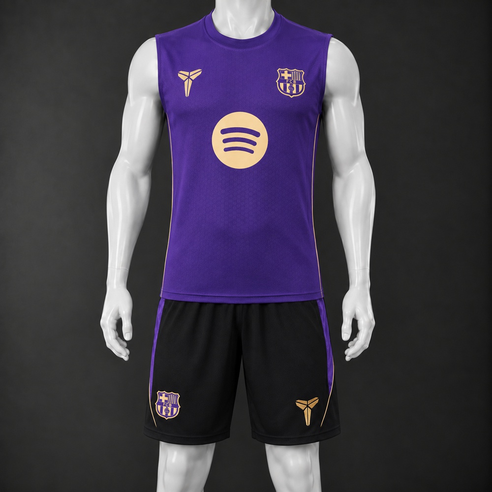 Barcelona 26/27 Purple Black Training Vest Kit
