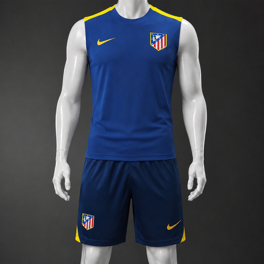 Atletico Madrid 25/26 Royal Blue Yellow Training Vest kit