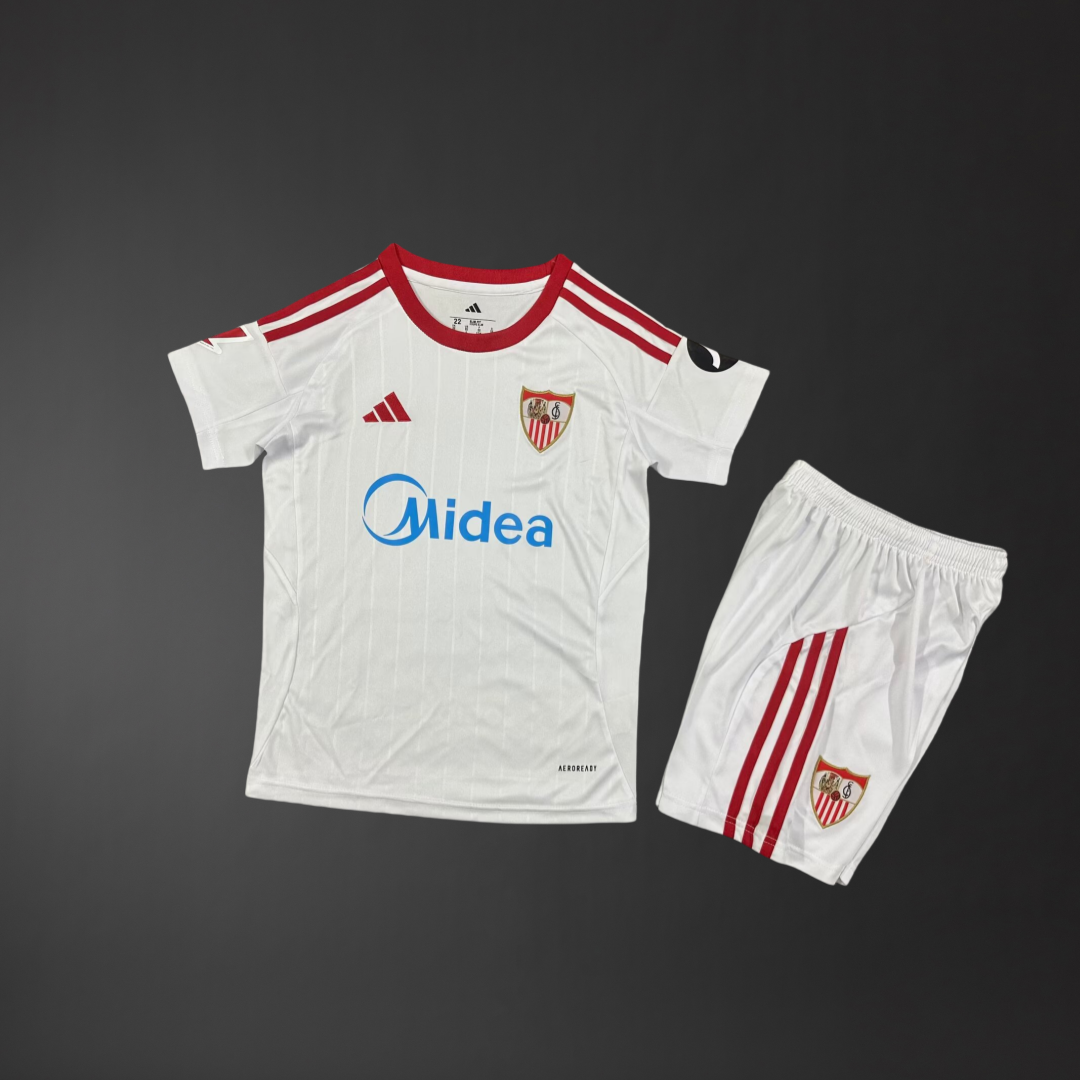 Sevilla 25/26 Home kids kit Jersey