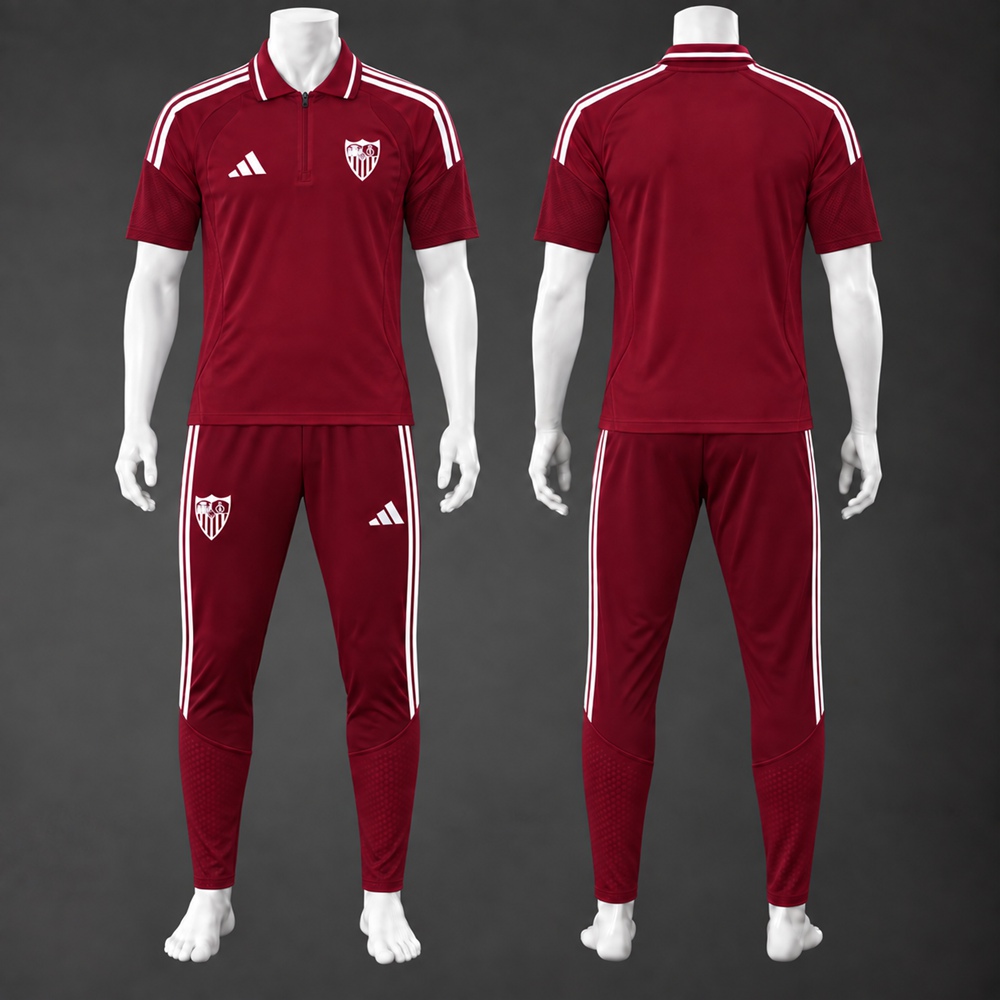 Sevilla 26/27 Burgundy White Polo Trousers Kit