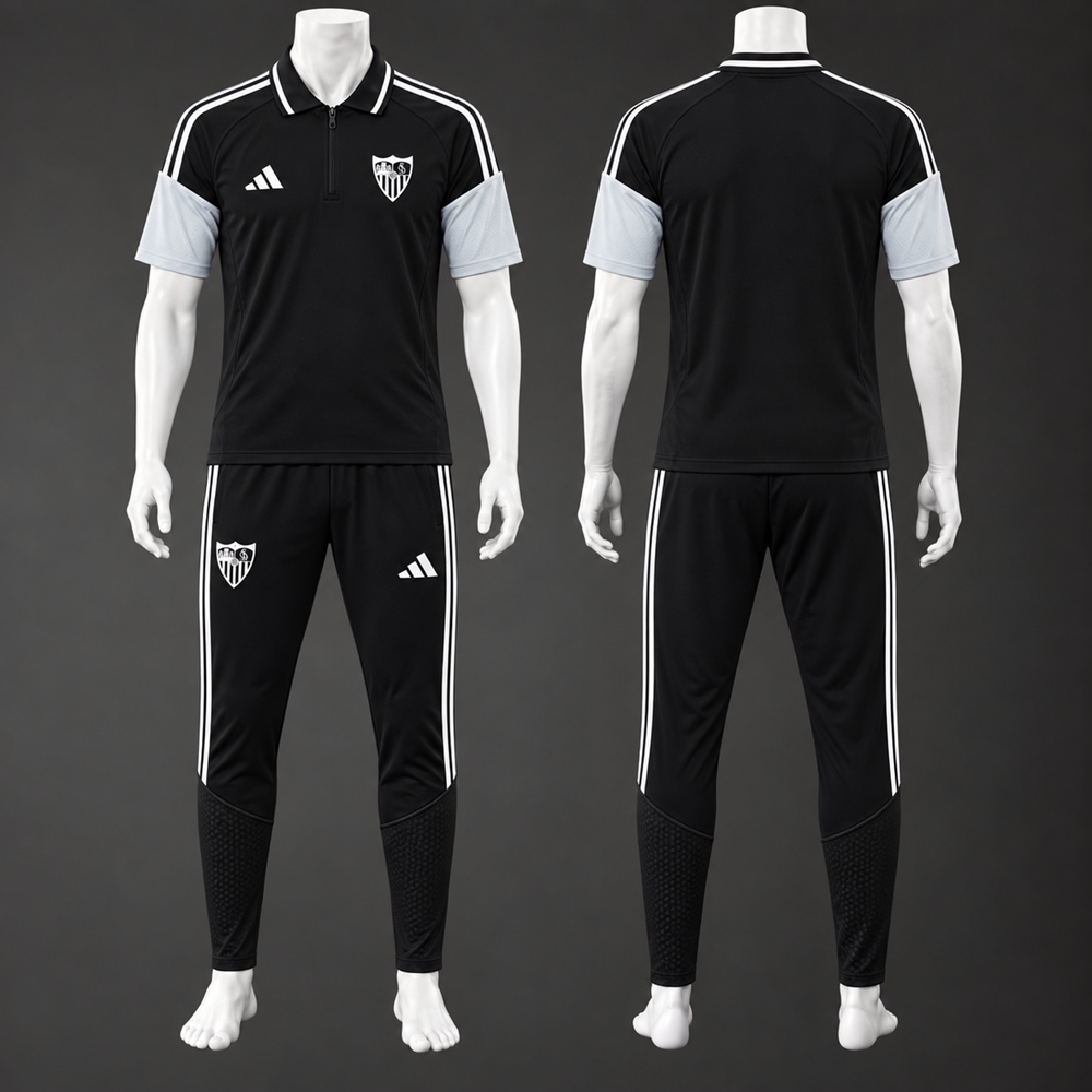Sevilla 26/27 Black Gray Polo Trousers Kit